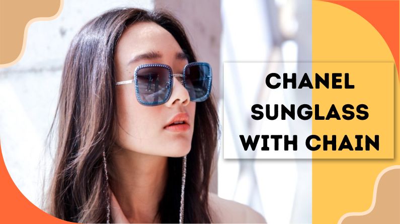 chanel sunglass with chain